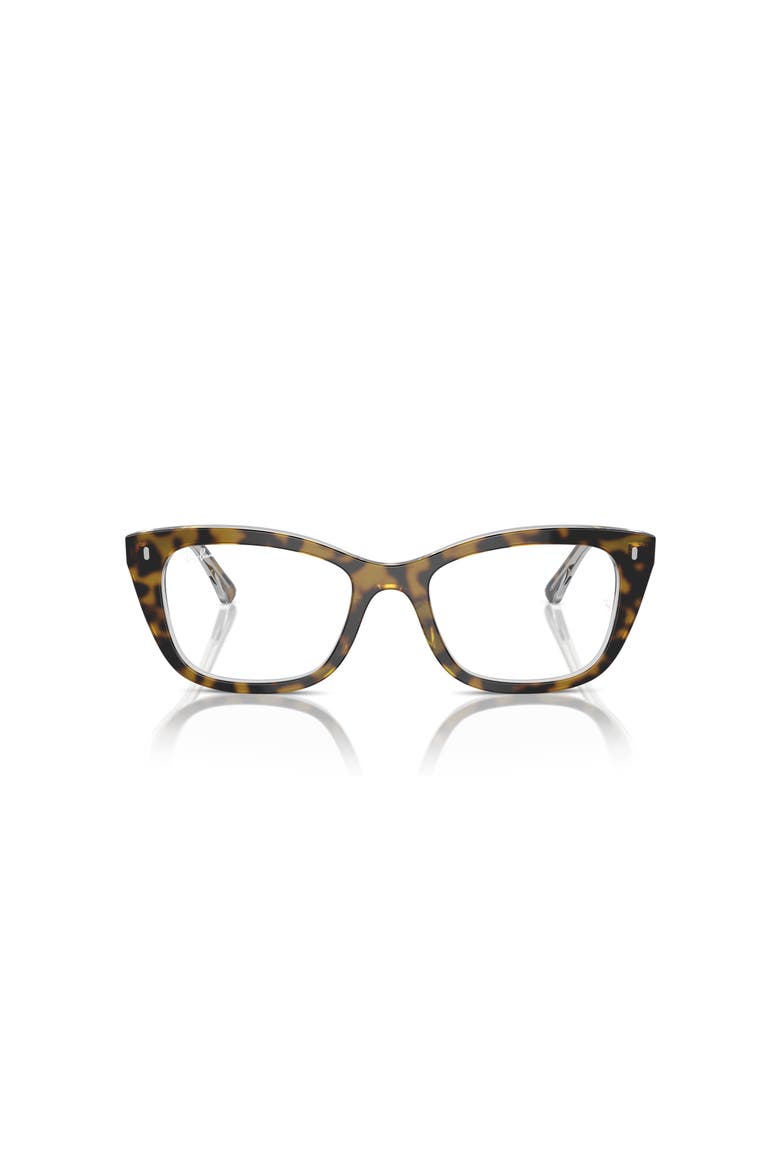 52mm Rectangle optical glasses, Alternate, color, Brown
