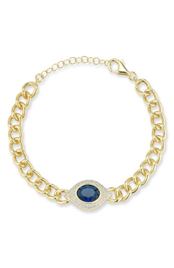 Chloe & Madison Chloe And Madison Evil Eye Bracelet In Gold