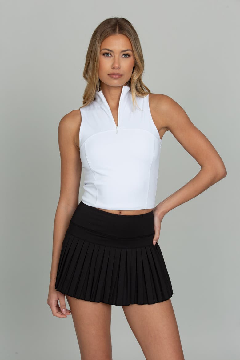 Pleated Tennis Skirt, Alternate, color, Black