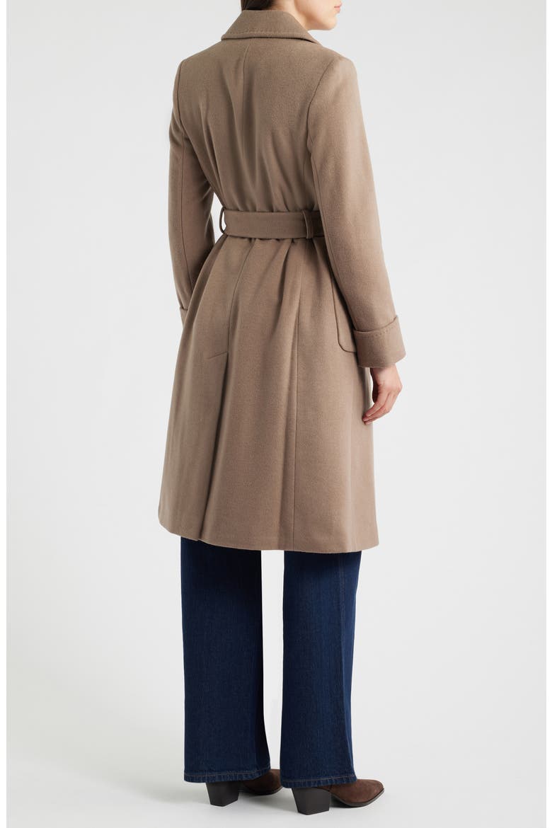 Wool Blend Wrap Coat, Alternate, color, TRUFFLE