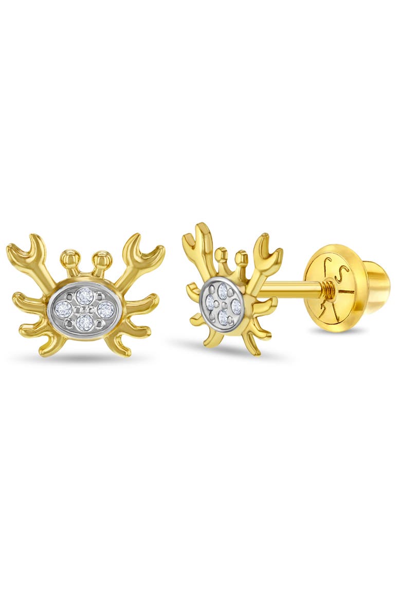 14k Curious Crab Earrings, Main, color, Gold