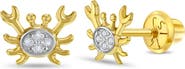 In Season Jewelry 14k Curious Crab Earrings