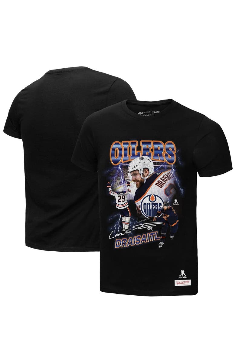 Mitchell & Ness Men's Mitchell & Ness Leon Draisaitl Black Edmonton Oilers 2.0 Player Graphic T-Shirt, Alternate, color, Black