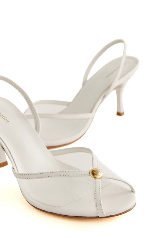 Reformation Paula Heeled Sandal In White