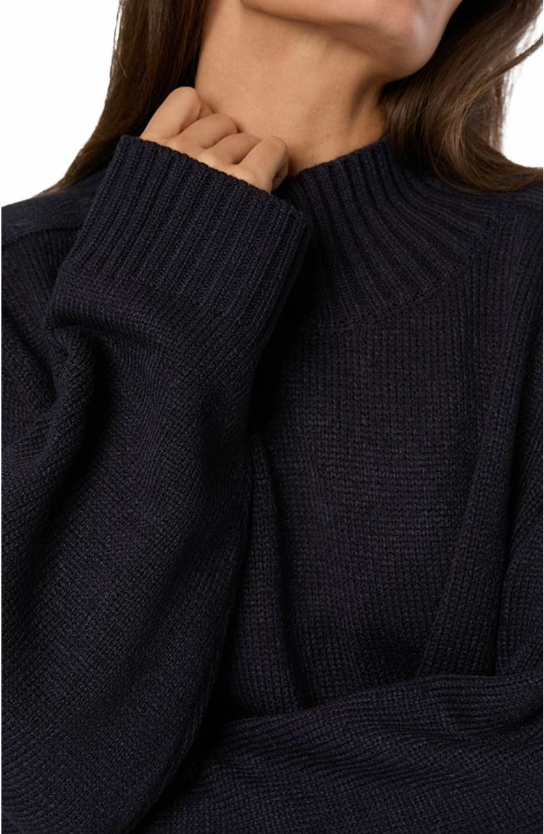 WeWoreWhat Oversized Funnel Neck Sweater, Alternate, color, Navy