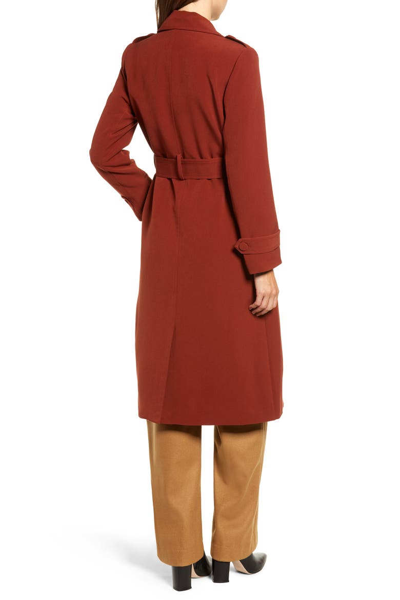 Chriselle Lim Chloe Trench Coat (Nordstrom Exclusive), Alternate, color, RUST