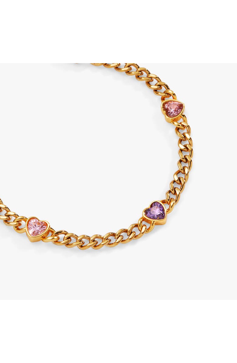 Alex and Ani Heart Curb Chain Bracelet, Alternate, color, Gold