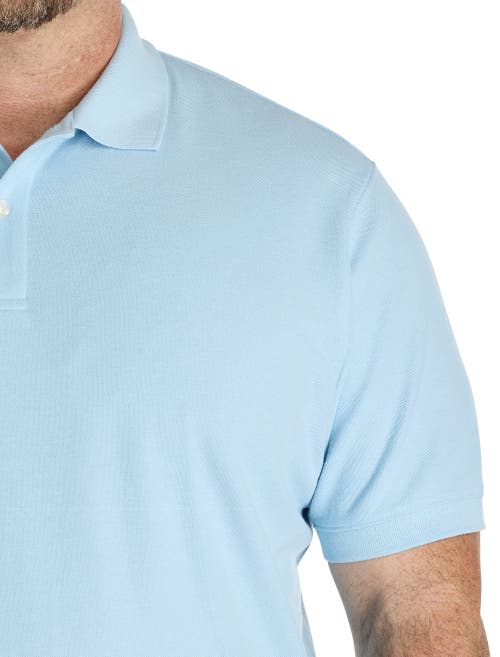 Harbor Bay By Dxl Big & Tall Piqué Polo Shirt In Blue