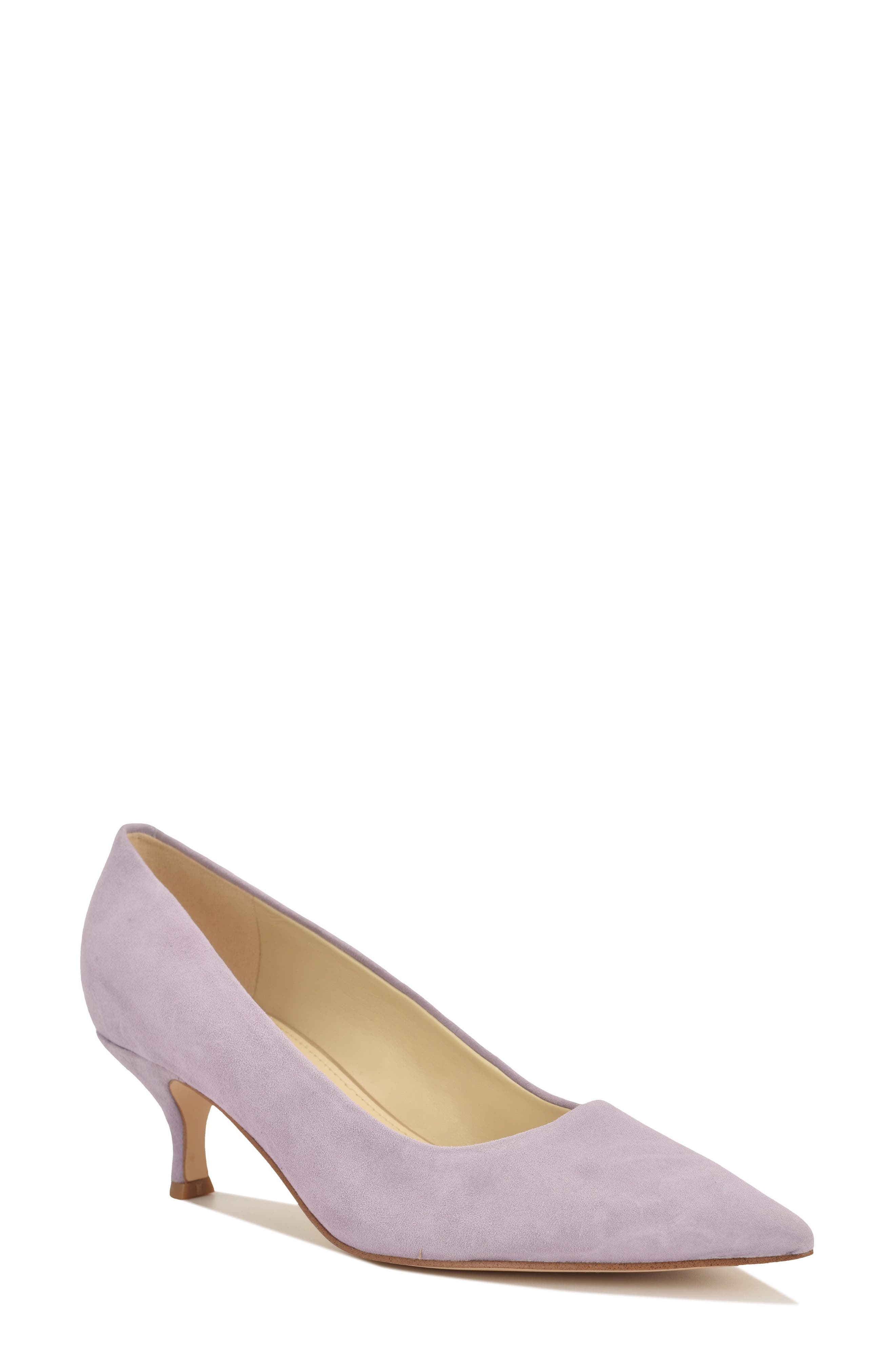Nine West Siskp Pointed Toe Kitten Heel Pump, Main, color, Light Purple