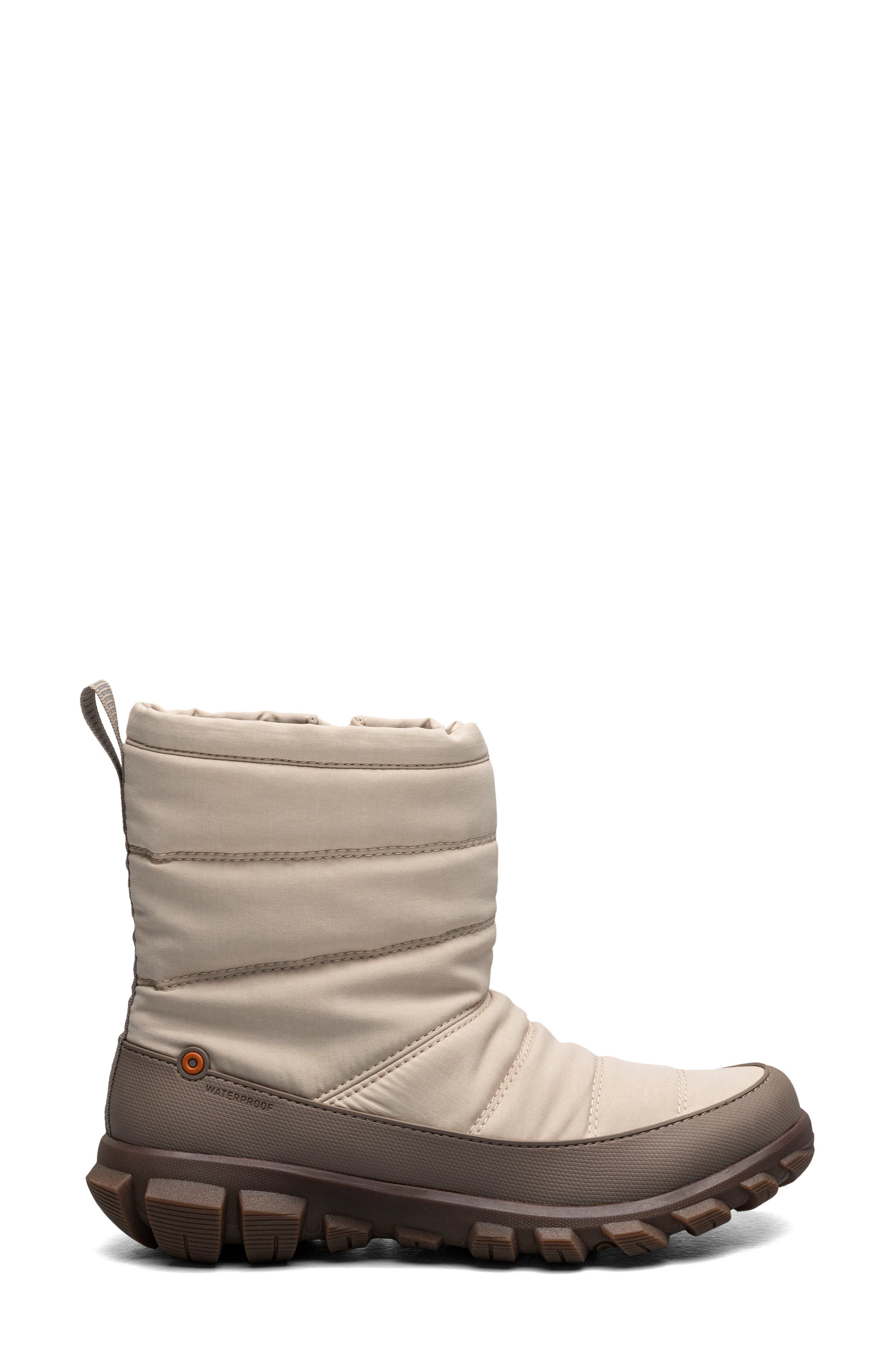 Bogs Cedar Quilted Waterproof Boot, Alternate, color, Oatmeal