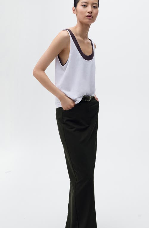 Mango High Waist Pencil Skirt In Black