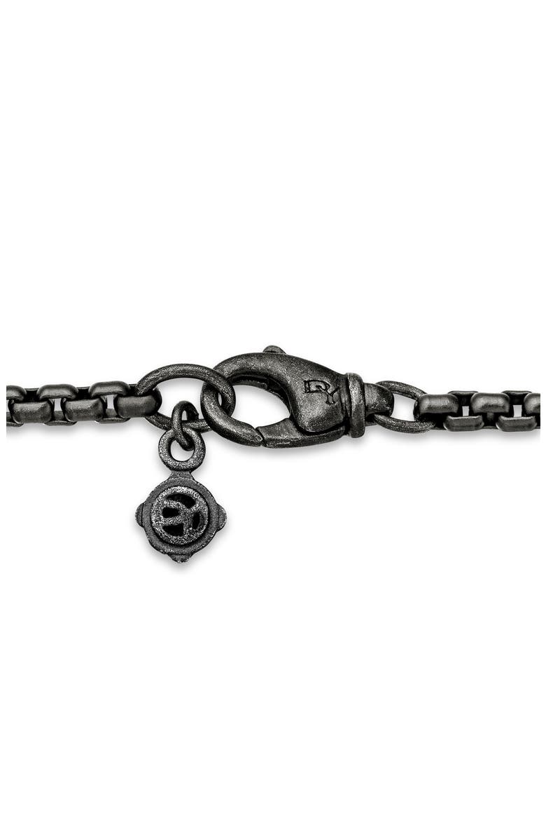 Box Chain Necklace in Darkened Sterling Silver, 2.7mm, Alternate, color, SILVER