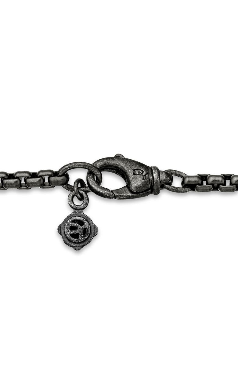 David Yurman Box Chain Necklace in Darkened Sterling Silver, 2.7mm, Alternate, color, Silver