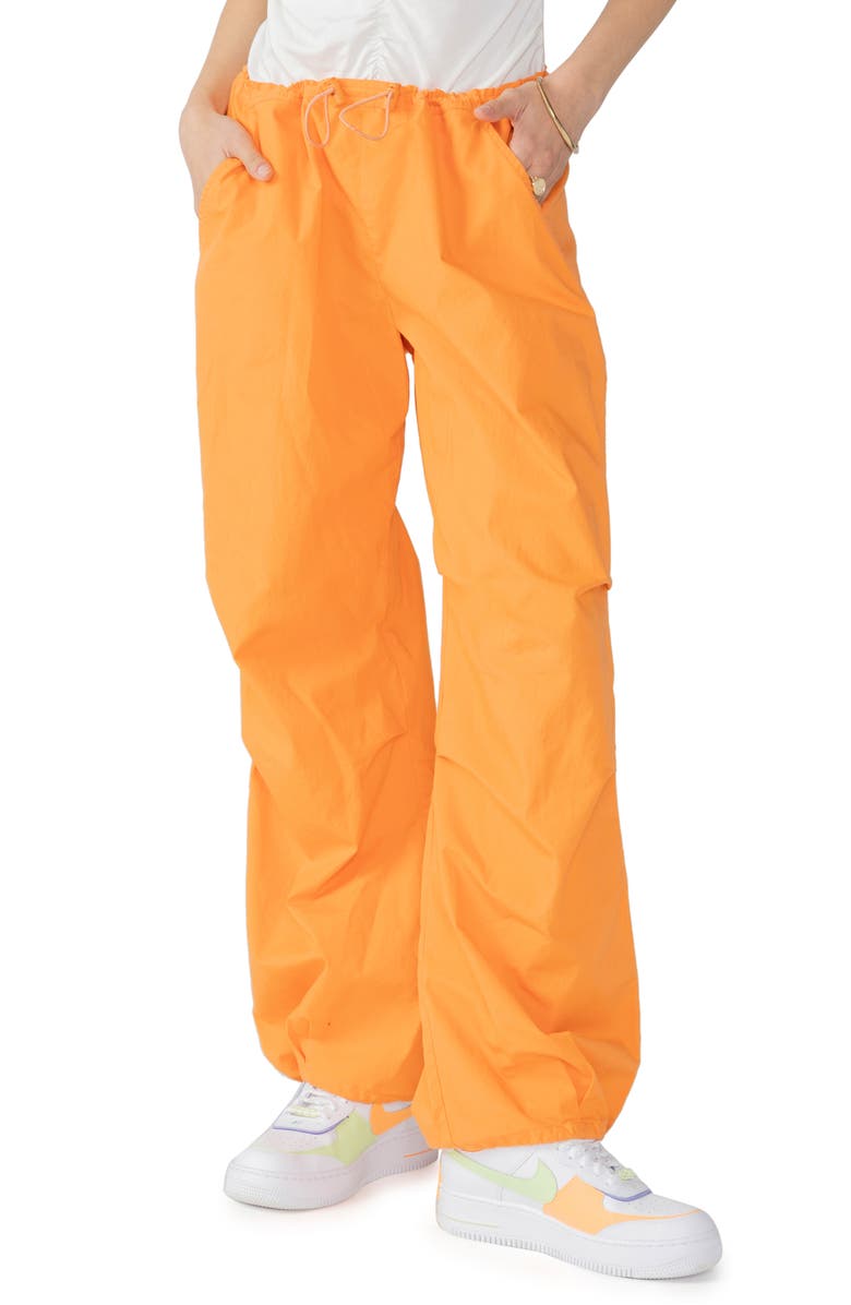 Sanctuary '90s Parachute Pants, Main, color, Orange Pee