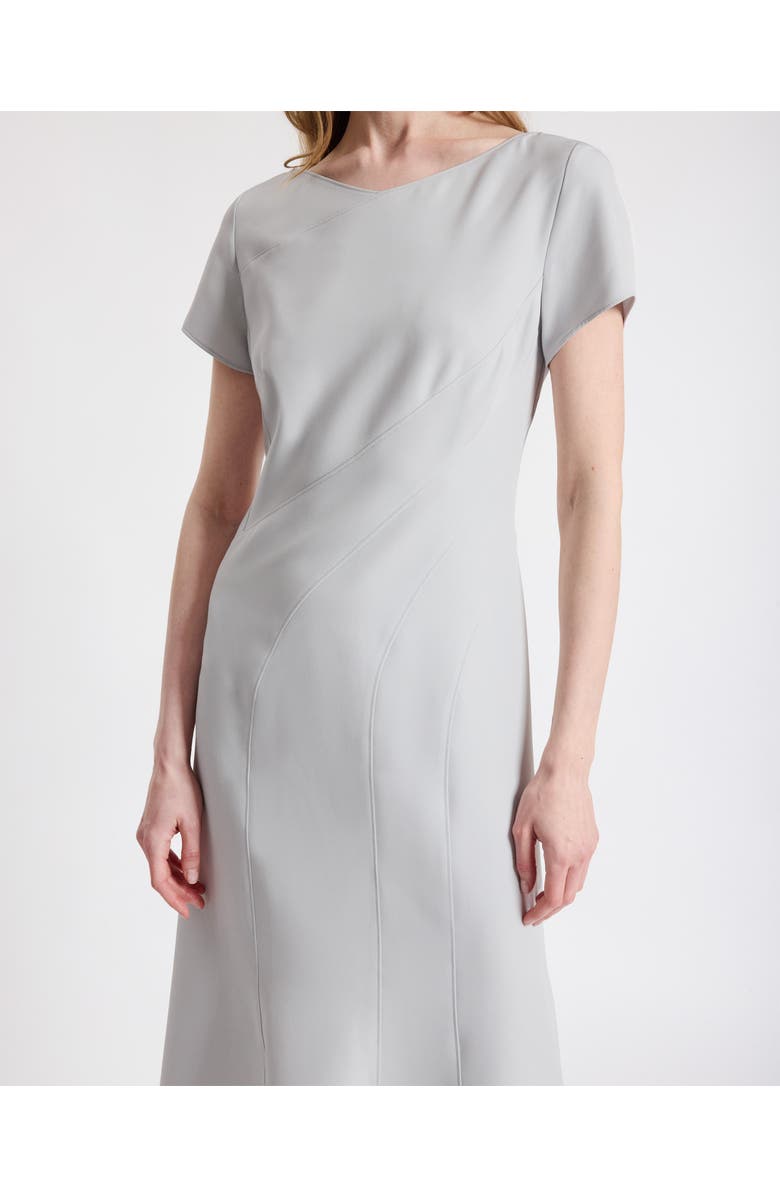 Santorelli Orba Short Sleeve Midi Dress in Soft Stretch Crepe, Alternate, color, 