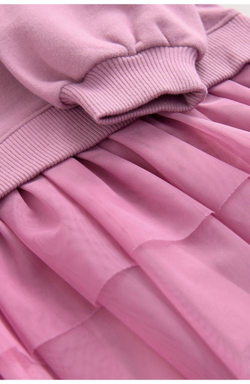 Next Kids' Appliqué Sweatshirt Dress In Pink