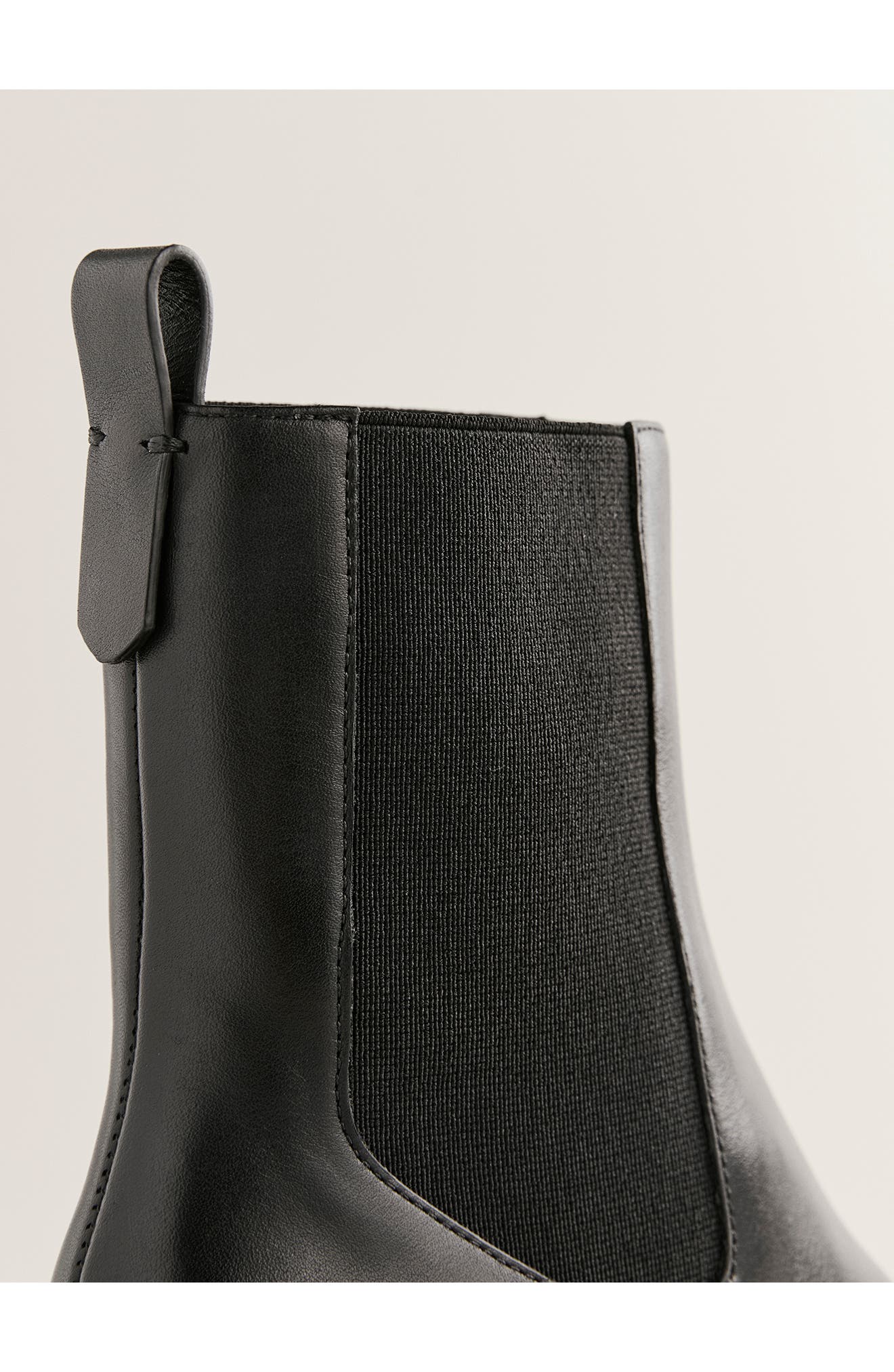 Reformation Roberta Chelsea Boot, Alternate, color, Black Leather