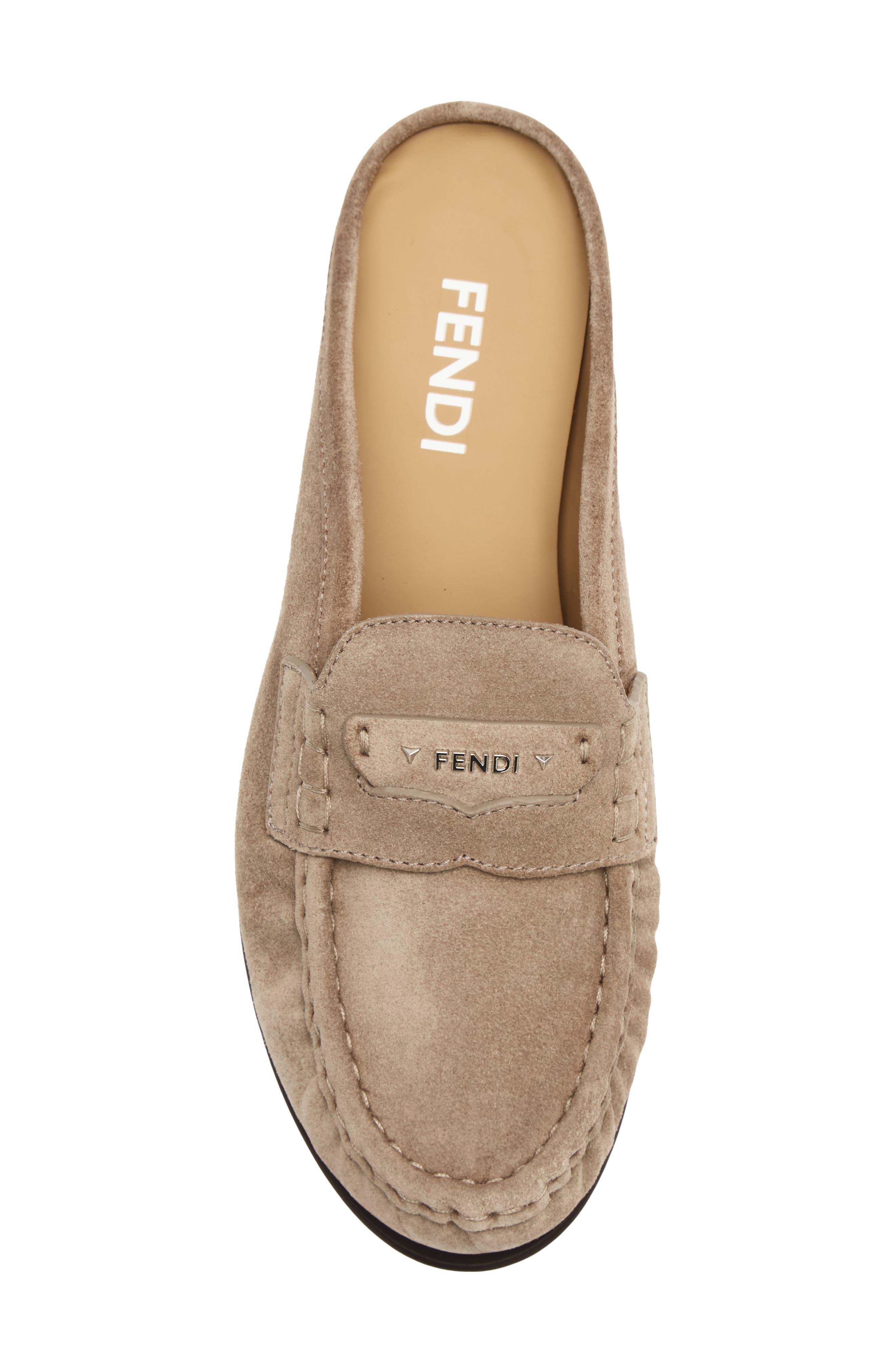Scrunch Leather Mule, Alternate, color, F0QF5 MUD