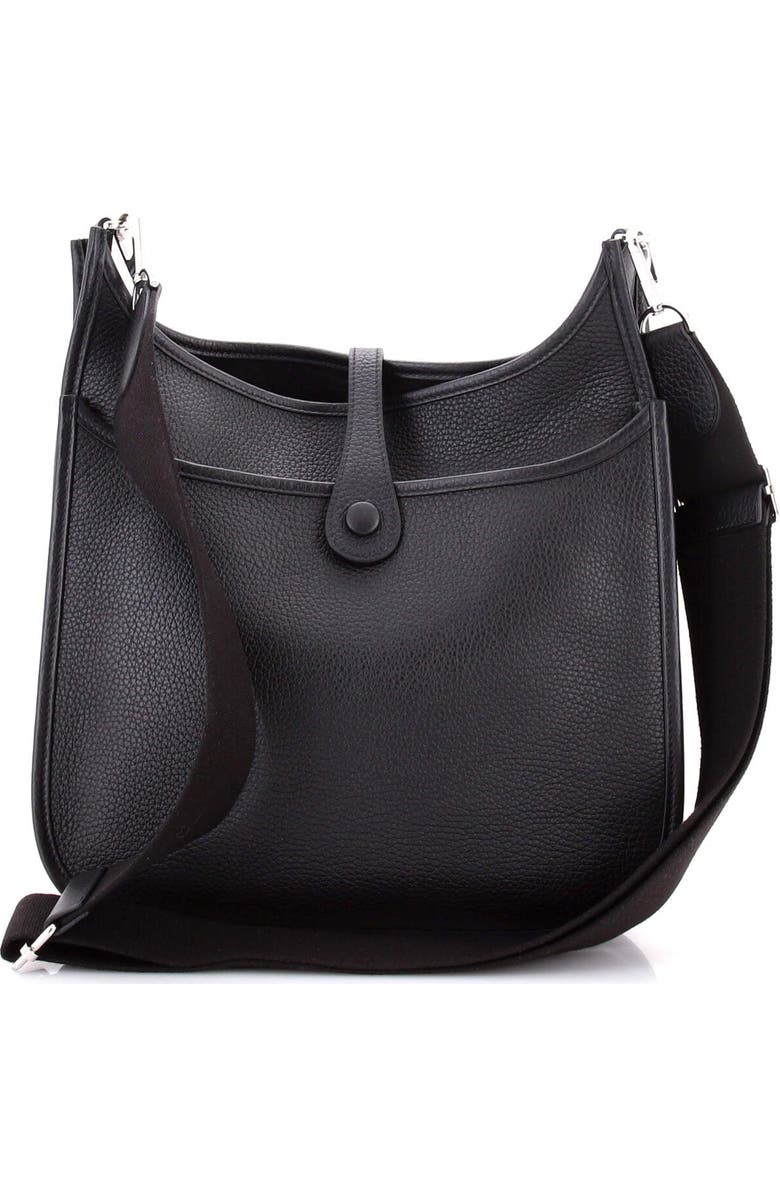 Pre-Owned Hermes Evelyne Bag Gen III Clemence PM, Alternate, color, Noir