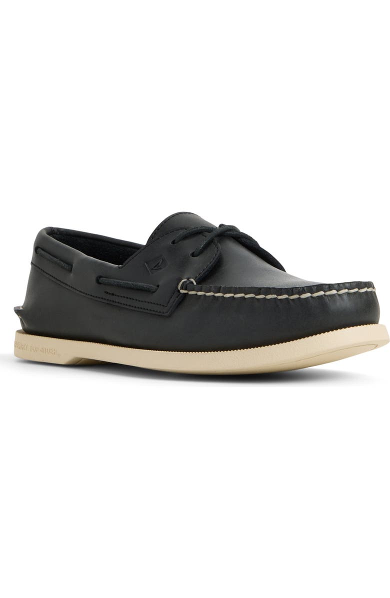 Sperry Authentic Original 2-Eye Lug Sole Boat Shoe, Main, color, Black