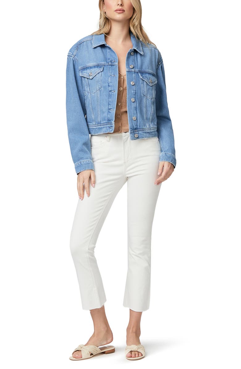 PAIGE Blythe Puff Shoulder Denim Jacket, Alternate, color,