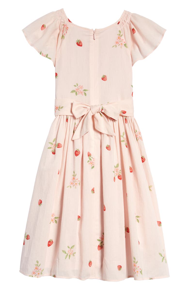 Rachel Parcell Print Flutter Sleeve Dress, Alternate, color, 