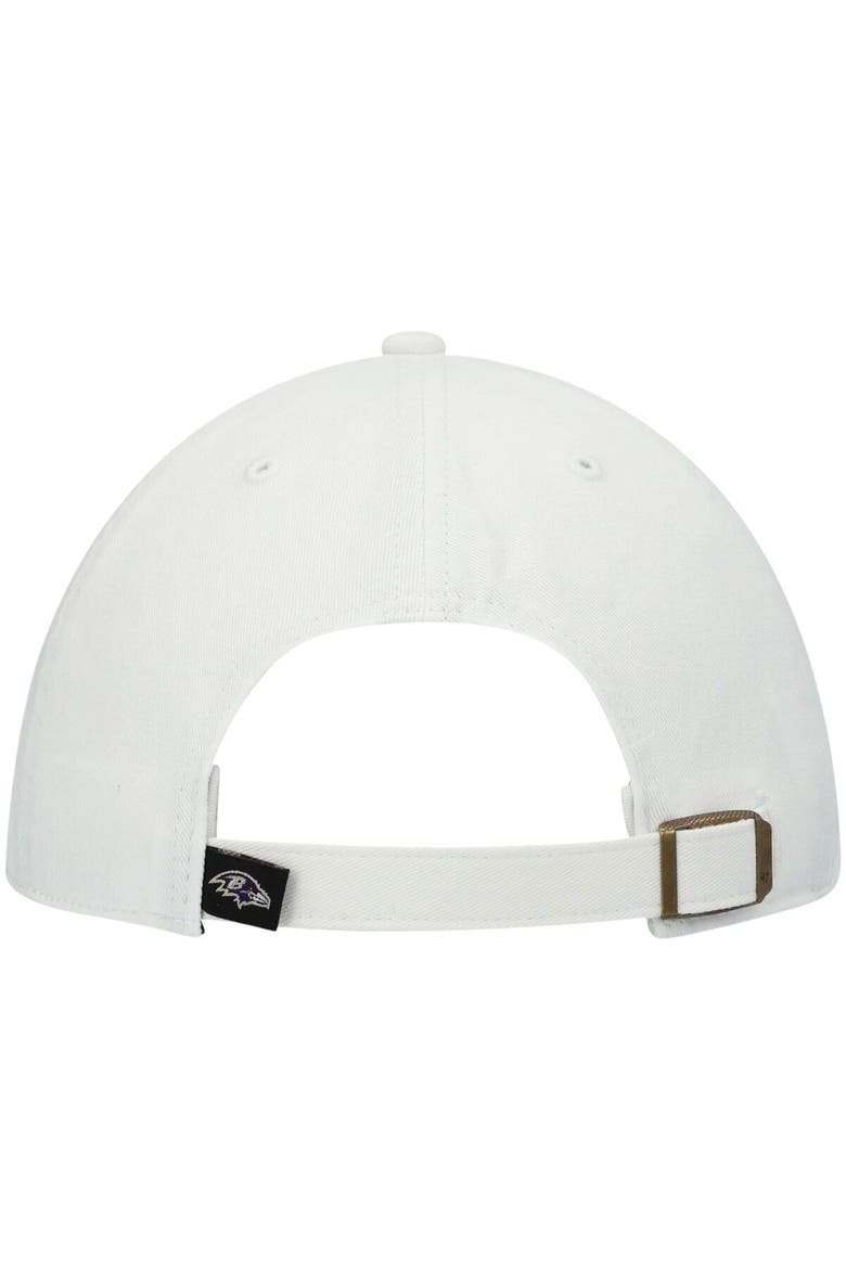 Men's '47 White Baltimore Ravens Clean Up Adjustable Hat, Alternate, color, White