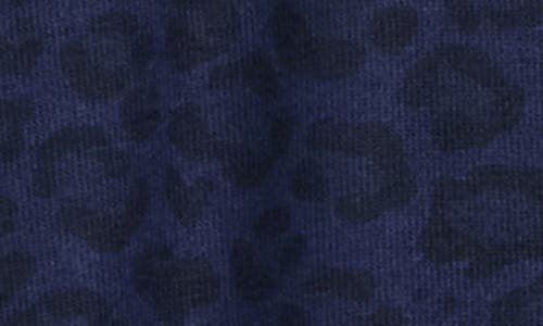 Matty M . Cheetah Crewneck Sweatshirt In Blue