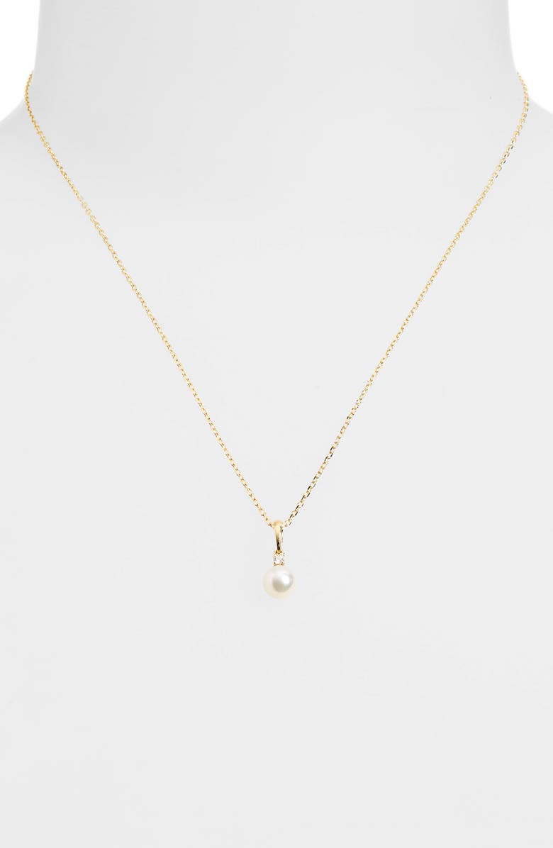 Mikimoto Cultured Pearl Pendant Necklace, Alternate, color, 