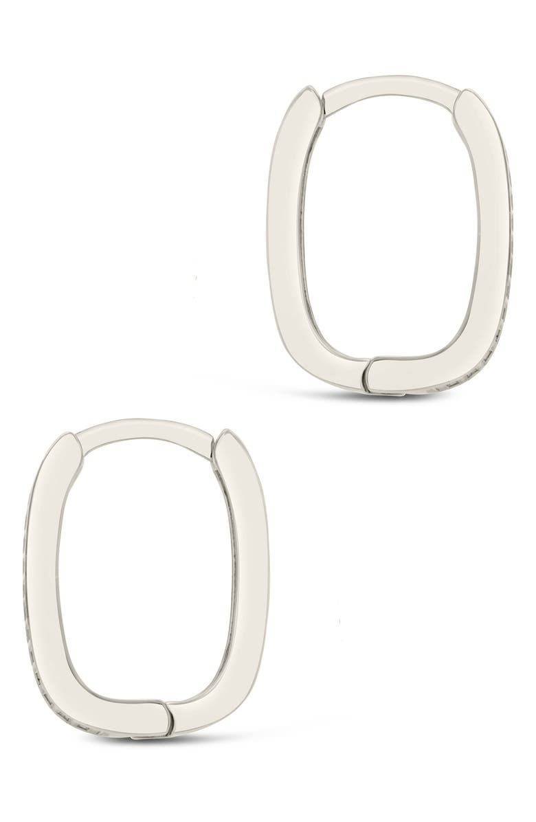 Sterling Forever Renee Hoop Earrings, Alternate, color, Silver