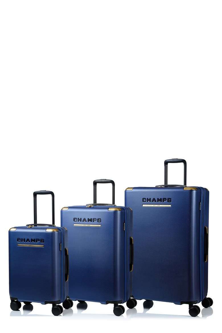 Luxe II 3-Piece Hardside Spinner Suitcases, Main, color, NAVY