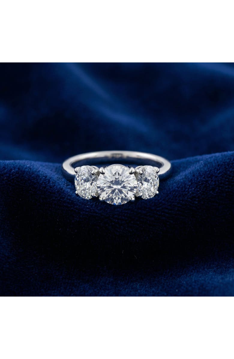 Bliss Diamond Certified 6Ct Three Stone Oval Diamond Anniversary Engagement Ring Lab Grown 14k, Alternate, color, 14K White Gold