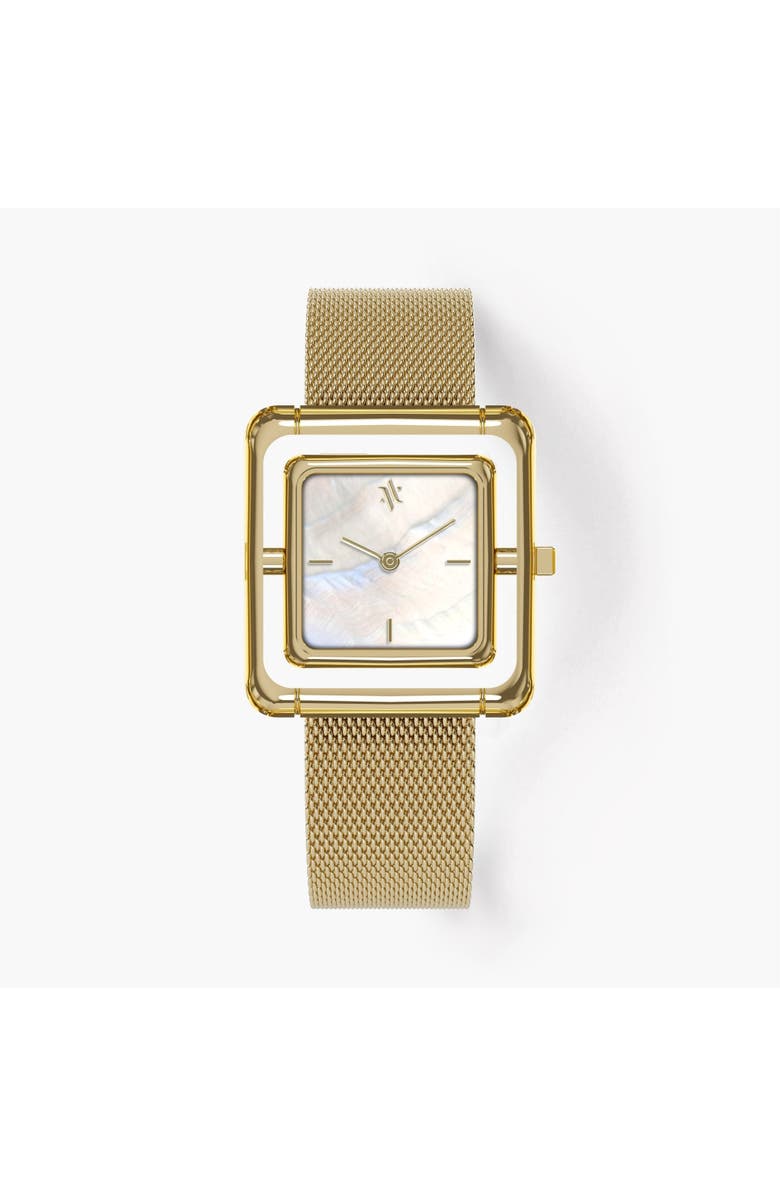 VANNA Umbra Watch, Main, color, White Pearl-Gold