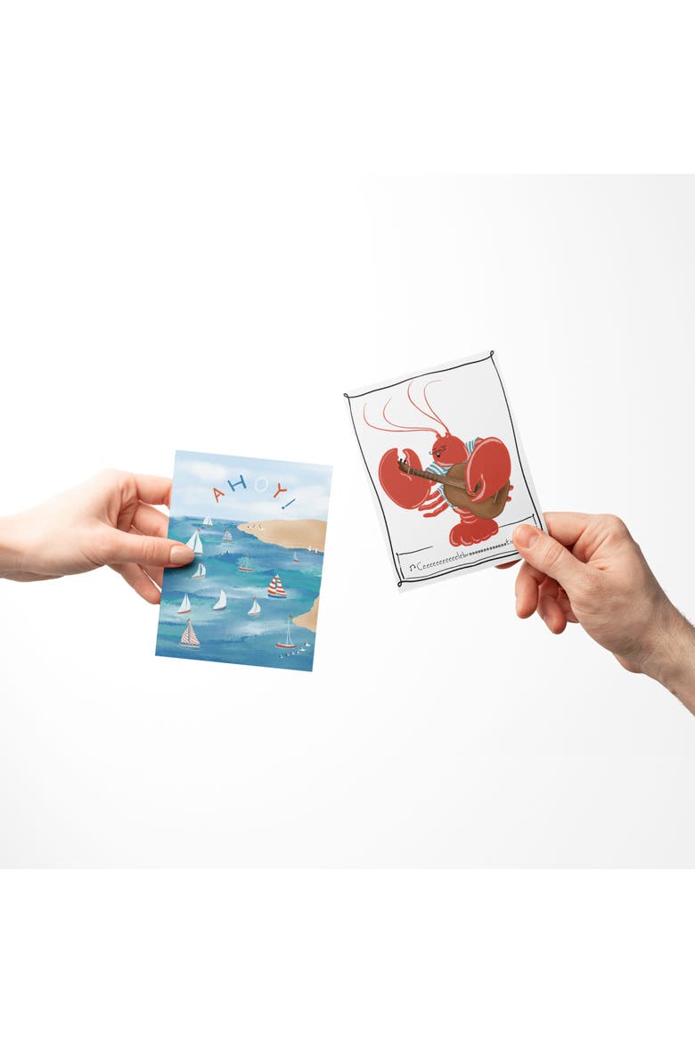 Celebration/Graduation Assorted Greeting Card Pack (3ct) "Lobster, Sailboats, Compass", Alternate, color, Multi-Pack