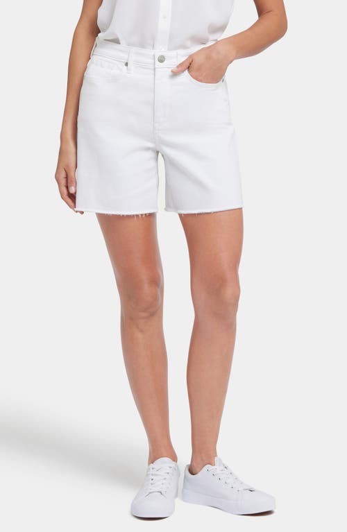 Nydj Berkyn Relaxed High Rise Jean Shorts In Optic White In Optic White