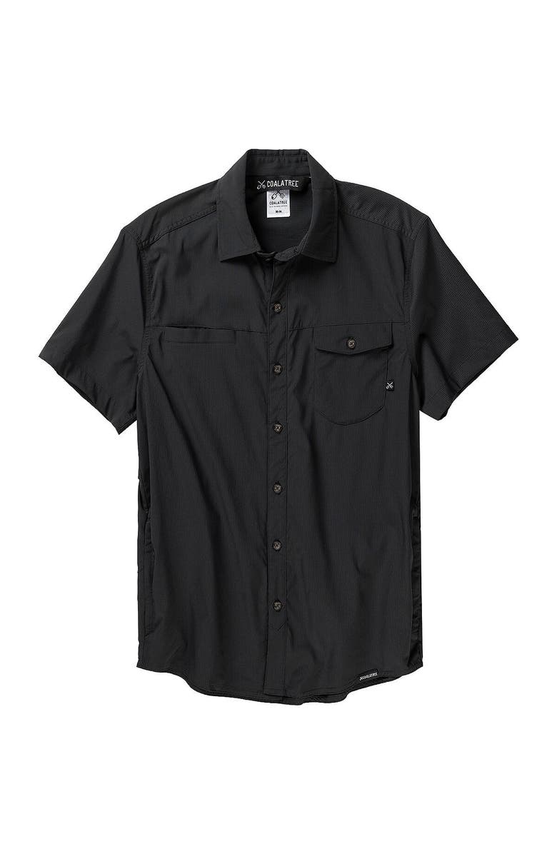 Coalatree Switchback Short-Sleeve Shirt, Main, color, Black