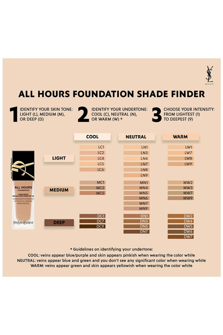 All Hours Luminous Matte Foundation 24H Wear SPF 30 with Hyaluronic Acid, Alternate, color, DW6