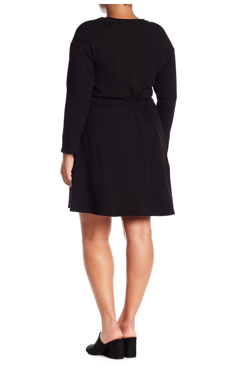 Bobeau Drawstring Waist Knit Dress, Main, color, 