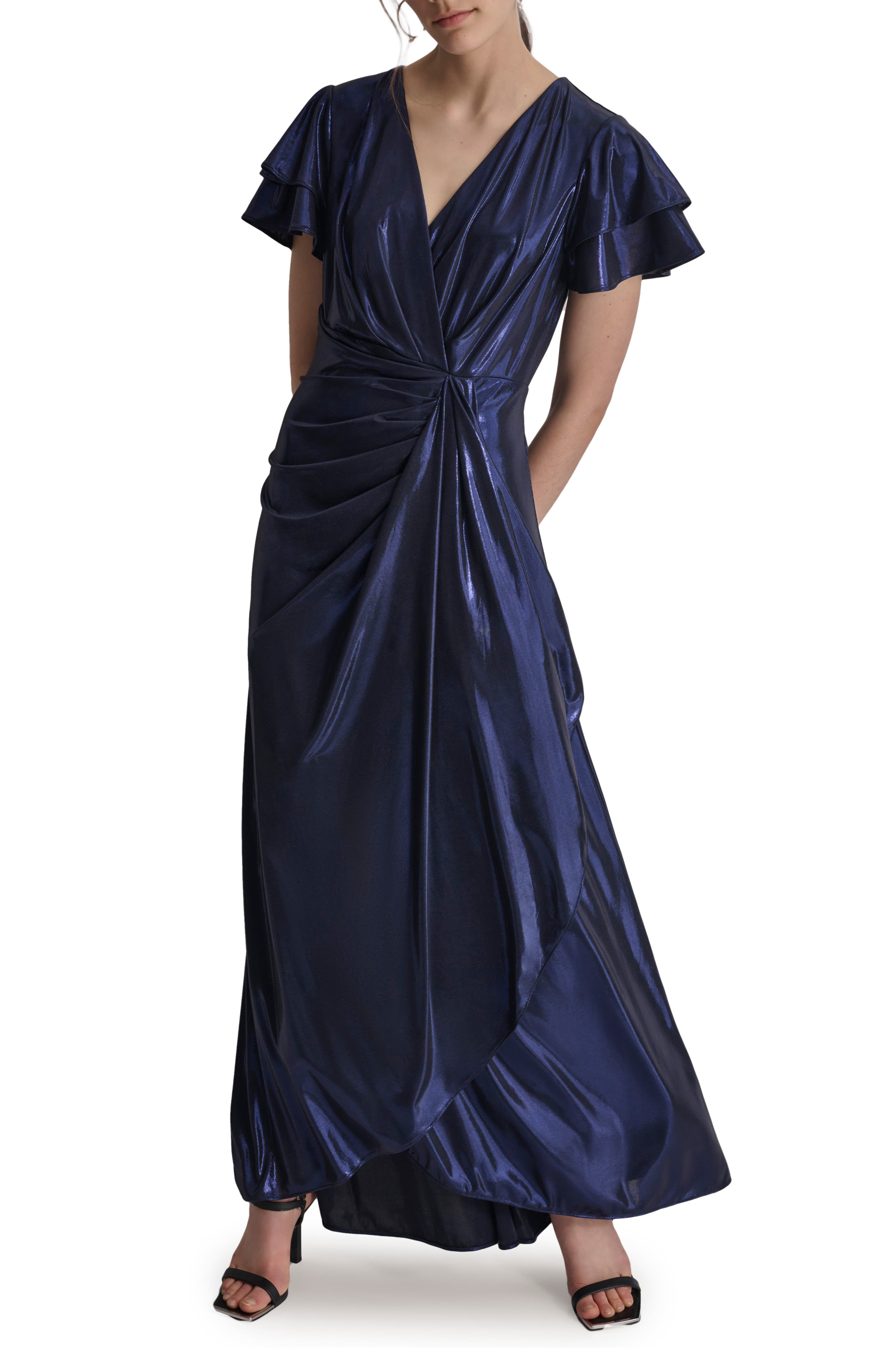 Faux Wrap Maxi Dress