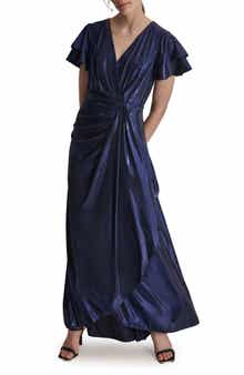 DKNY Faux Wrap Maxi Dress