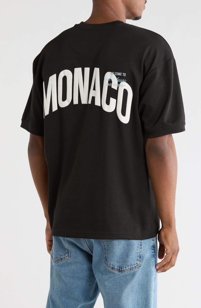 DENIM AND FLOWER Relaxed Fit Monaco Graphic T-Shirt, Alternate, color, Black