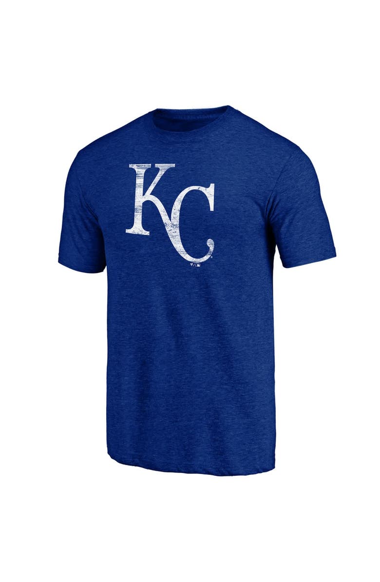 PROFILE Men's Profile Royal Kansas City Royals Big & Tall Distressed Logo T-Shirt, Alternate, color, Royal