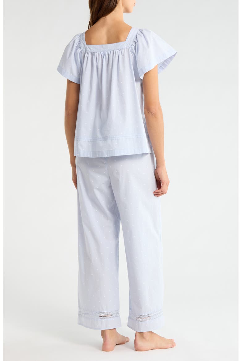 Gingham Cotton Pajamas, Alternate, color, BLUE- IVORY CLASSIC DOT