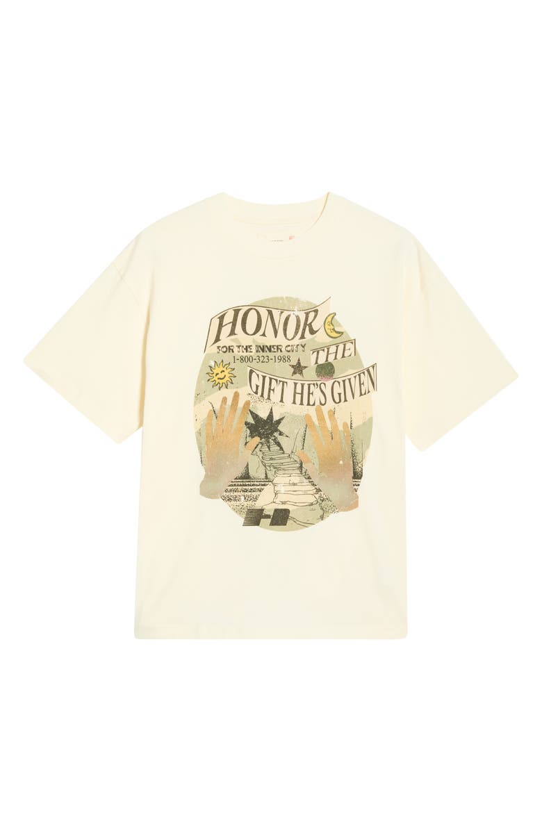 HONOR THE GIFT Gift He's Given Graphic Cotton T-Shirt, Alternate, color, White