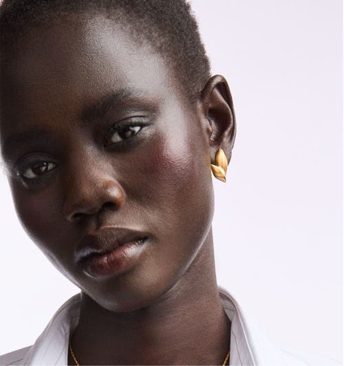 Susan Caplan 1980s Vintage Monet Leaf Earrings In Green