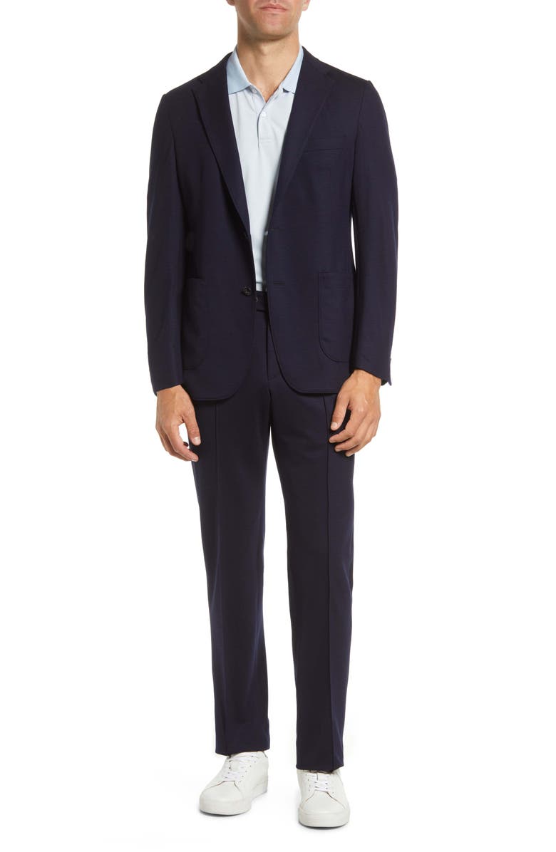 Hickey Freeman Men's Solid Wool Suit, Main, color,