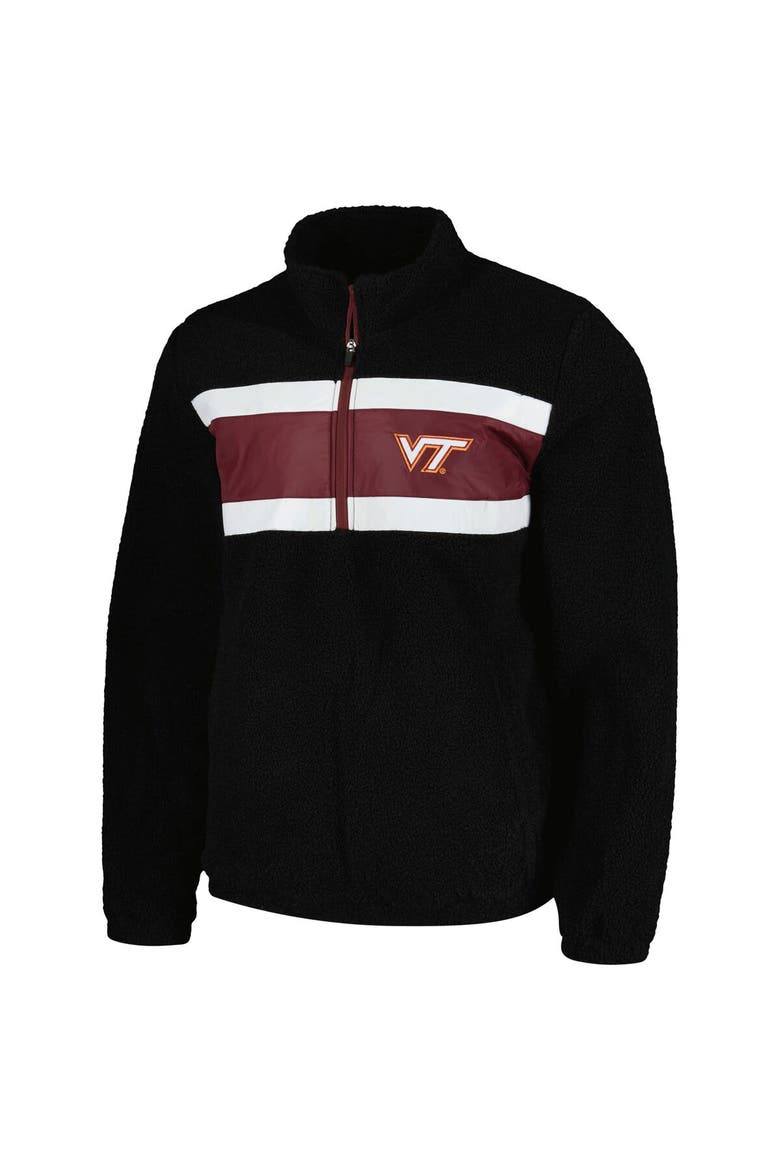 Men's G-III Sports by Carl Banks Black Virginia Tech Hokies Pinch Runner Half-Zip Top, Alternate, color, Black