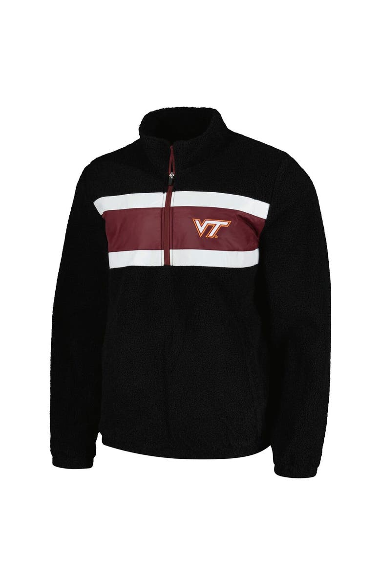 G-III SPORTS BY CARL BANKS Men's G-III Sports by Carl Banks Black Virginia Tech Hokies Pinch Runner Half-Zip Top, Alternate, color, Black