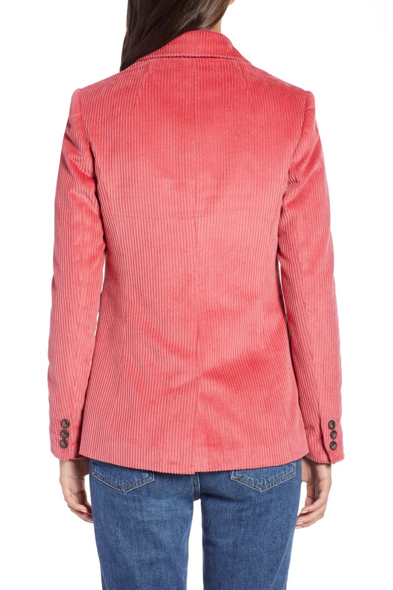 Corduroy Blazer, Alternate, color, RED SLATE