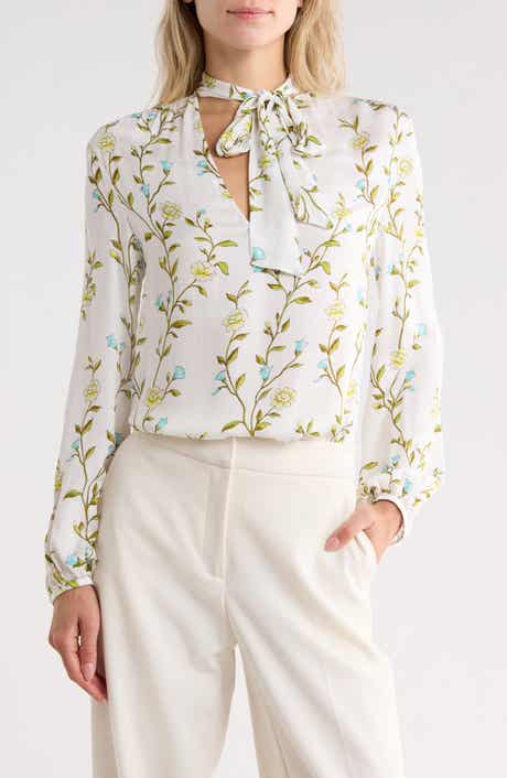 Floral Tie Neck Dress